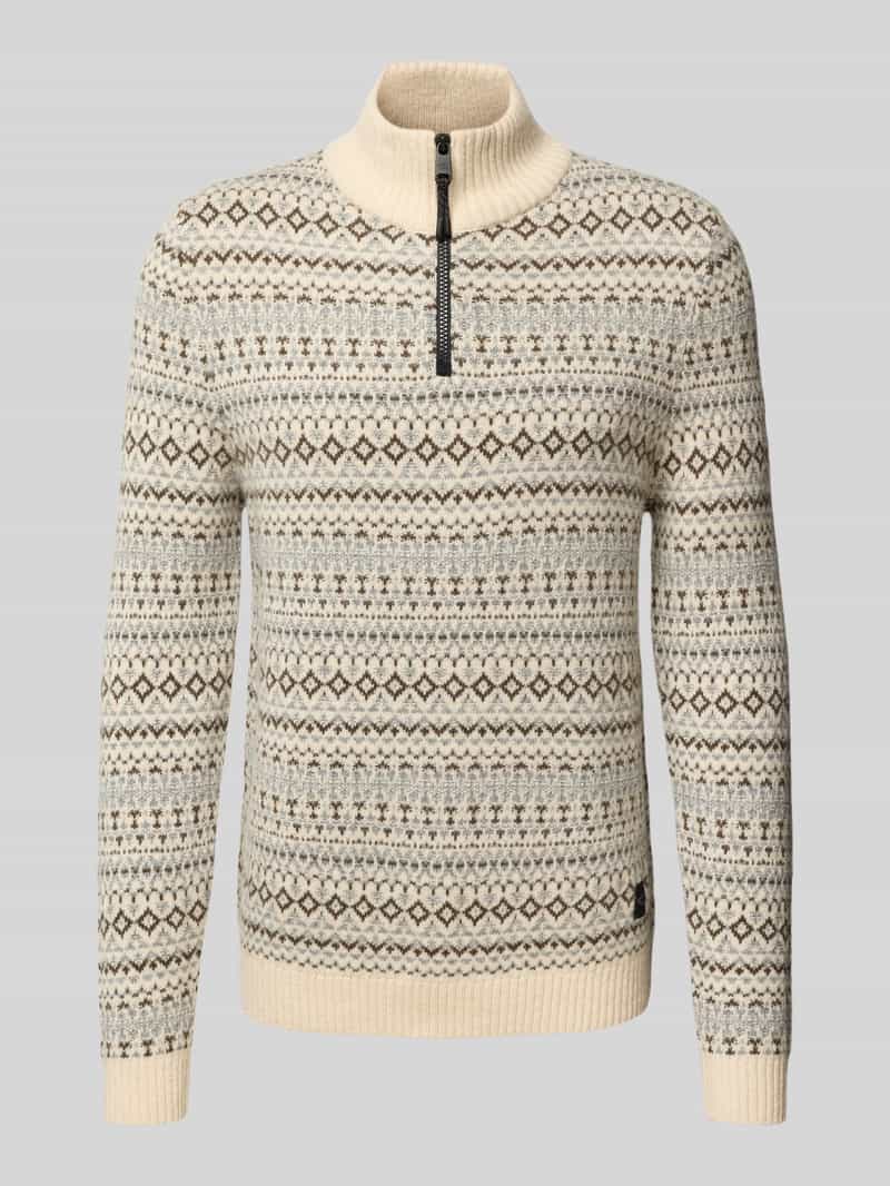 camel active Gebreide pullover met ribboorden