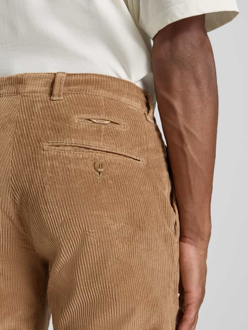 BRAX Slim fit corduroy broek met achterzakken model 'Fabio'