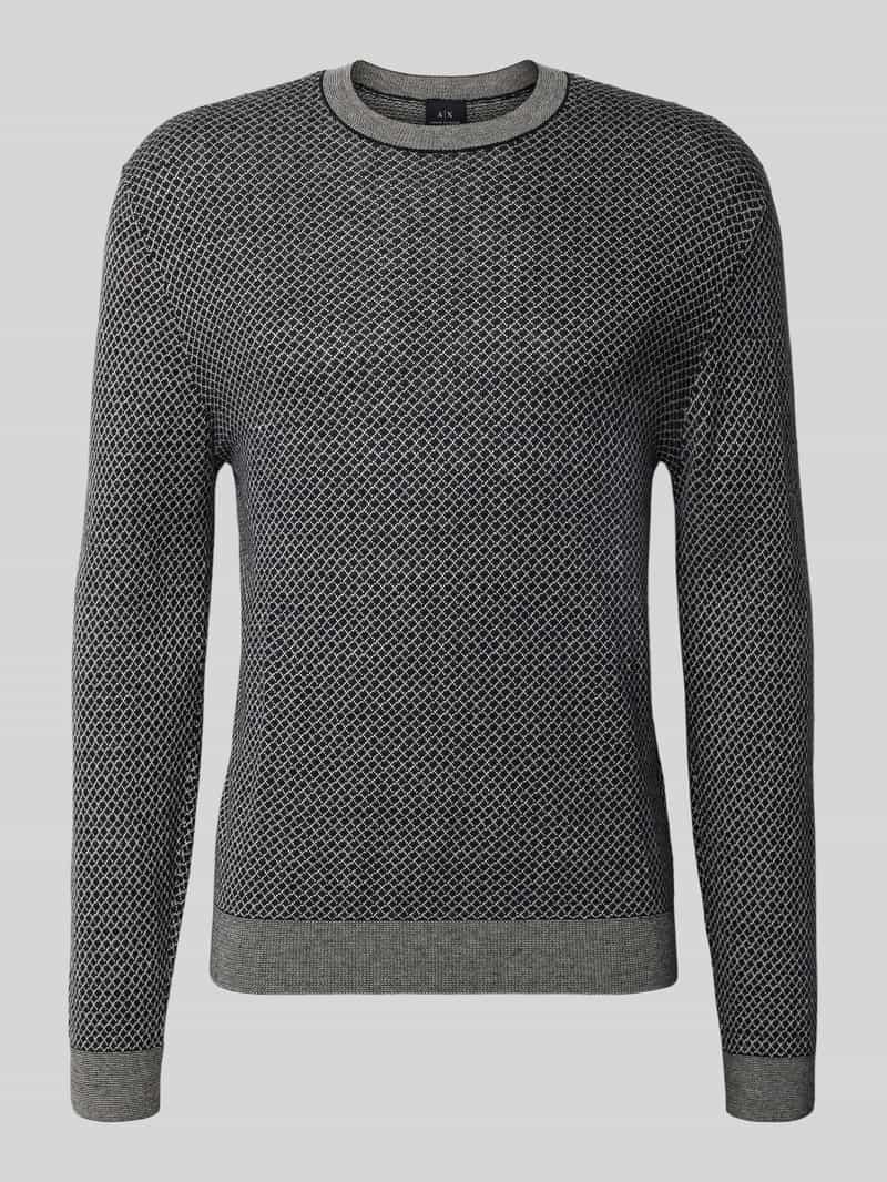 Armani Exchange Gebreide pullover met zijde