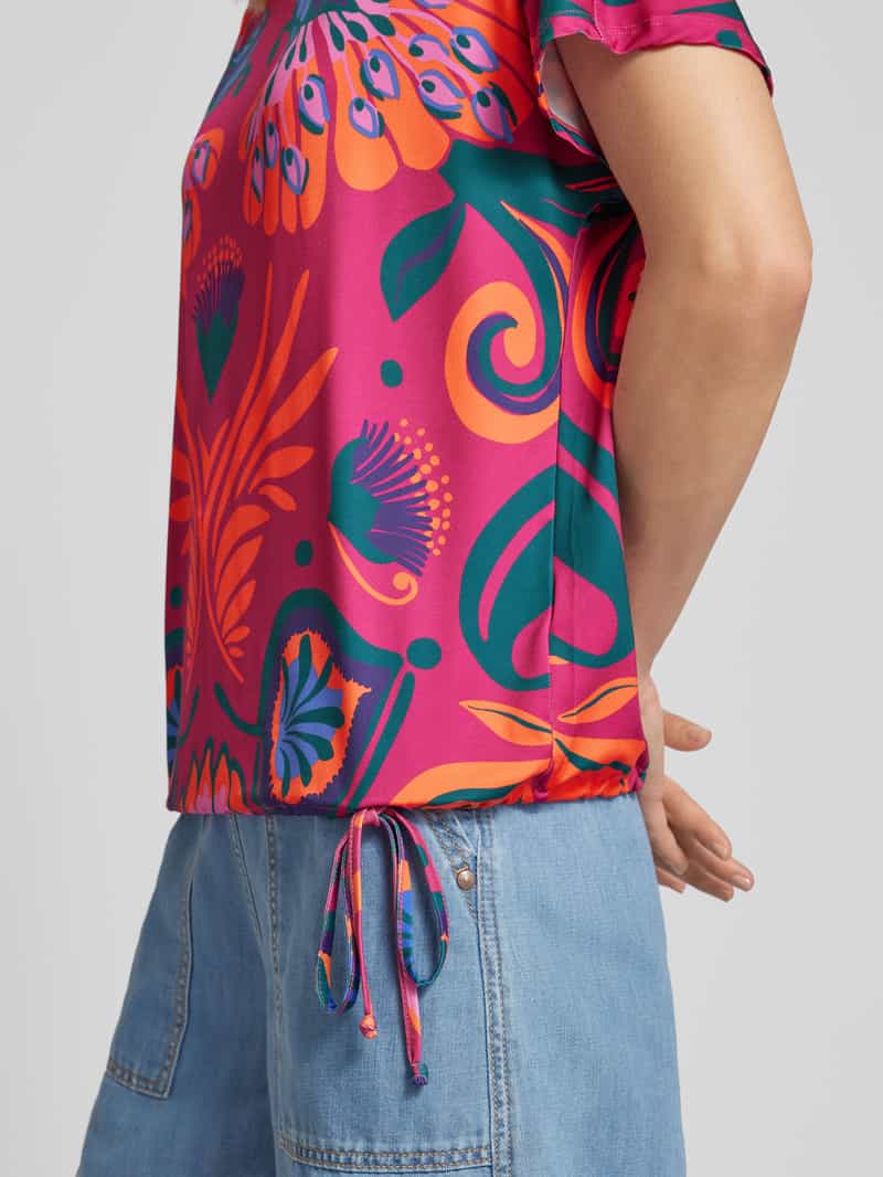 Oui Blouseshirt met all-over motief