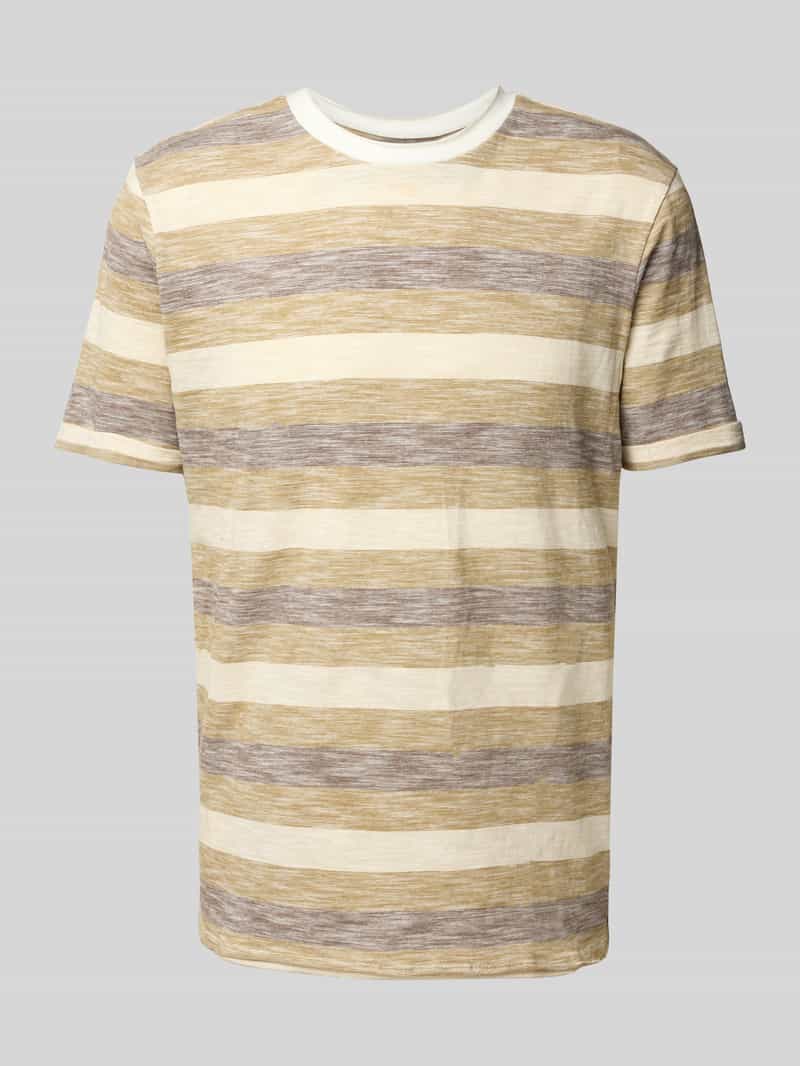 Blend T-shirt met geribde ronde hals model 'JELANI'