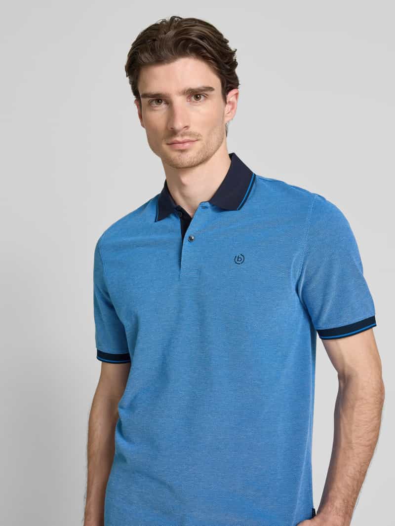 Bugatti Poloshirt met labelstitching
