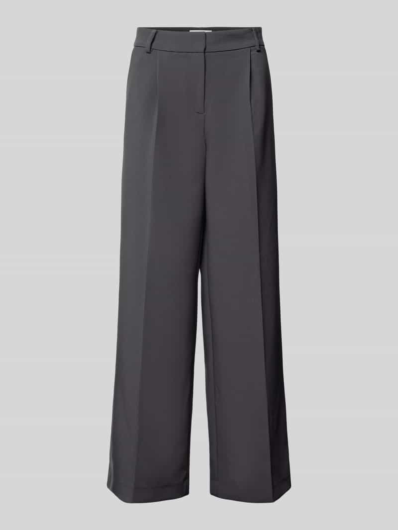 Alessa&Anna Winter X P&C* Wide leg stoffen broek met bandplooien Alessa & Anna Winter X P&C*