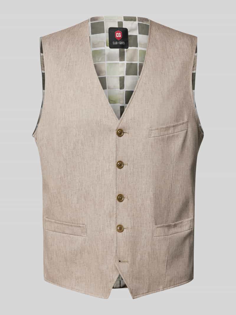 CG Club of Gents Gilet met strookzakken model 'Mosley'