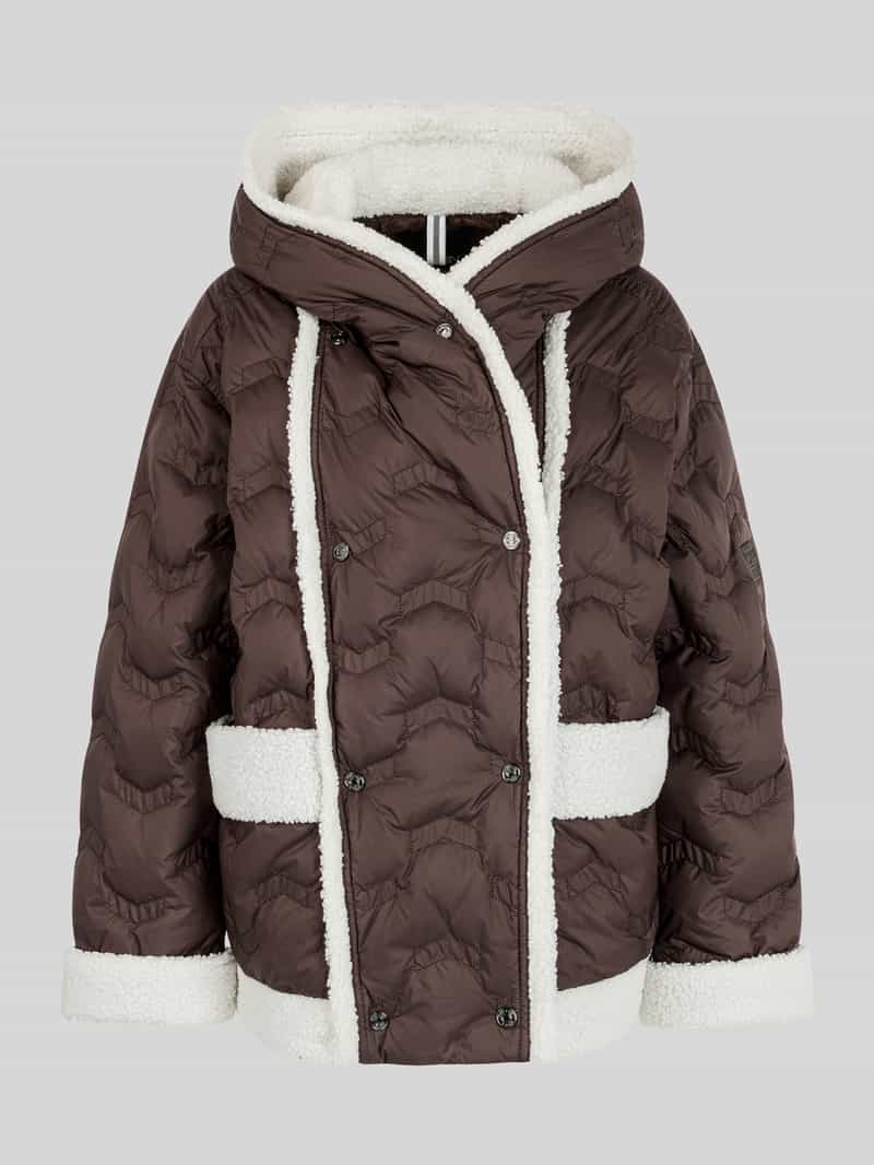 Marc Cain relaxed fit gewatteerd jack met capuchon model 'SPORTS E'