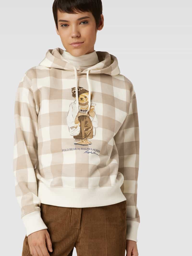 Polo Ralph Lauren Hoodie met motief- en labelprint model 'BEAR'