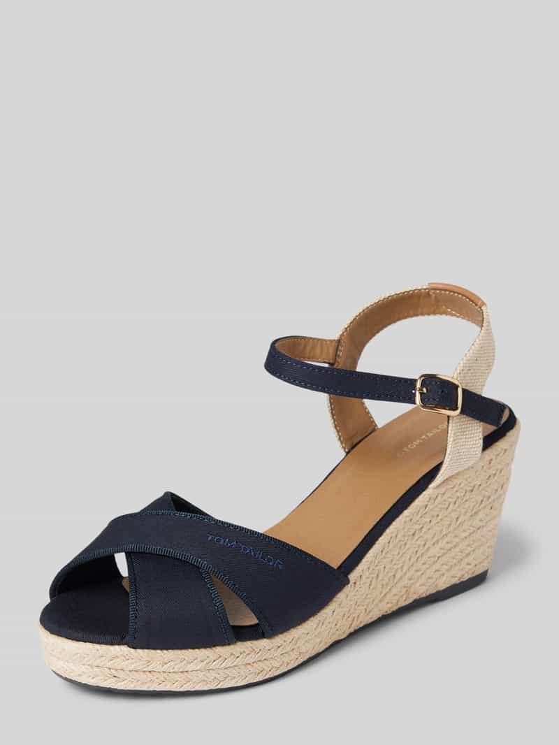 Tom Tailor Wedges met labelstitching