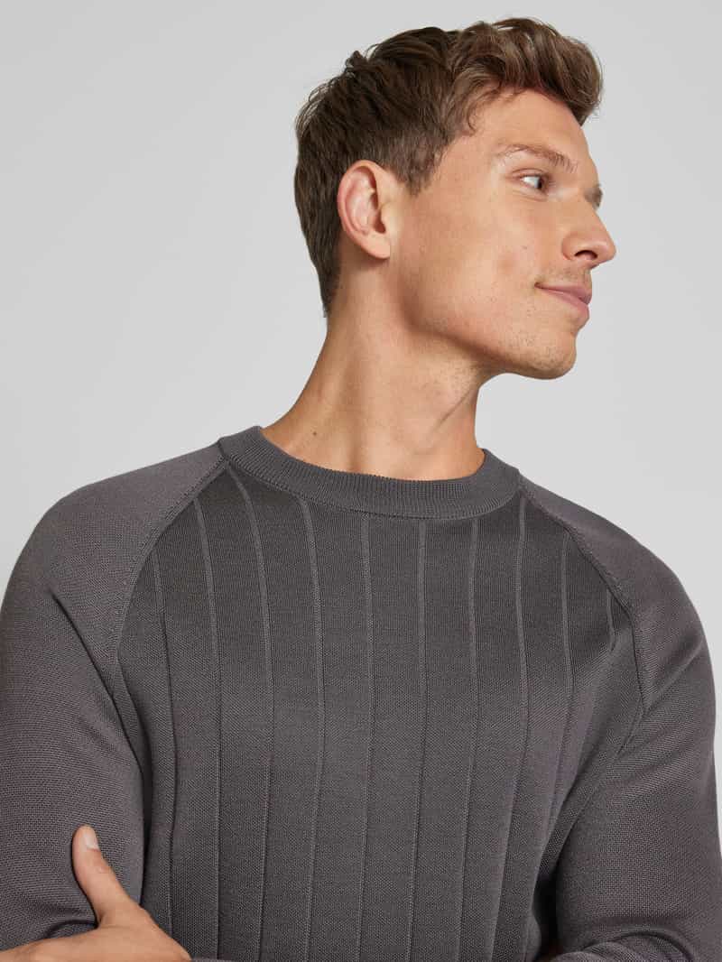 Boss Gebreide pullover van scheerwolmix model 'Belugo'