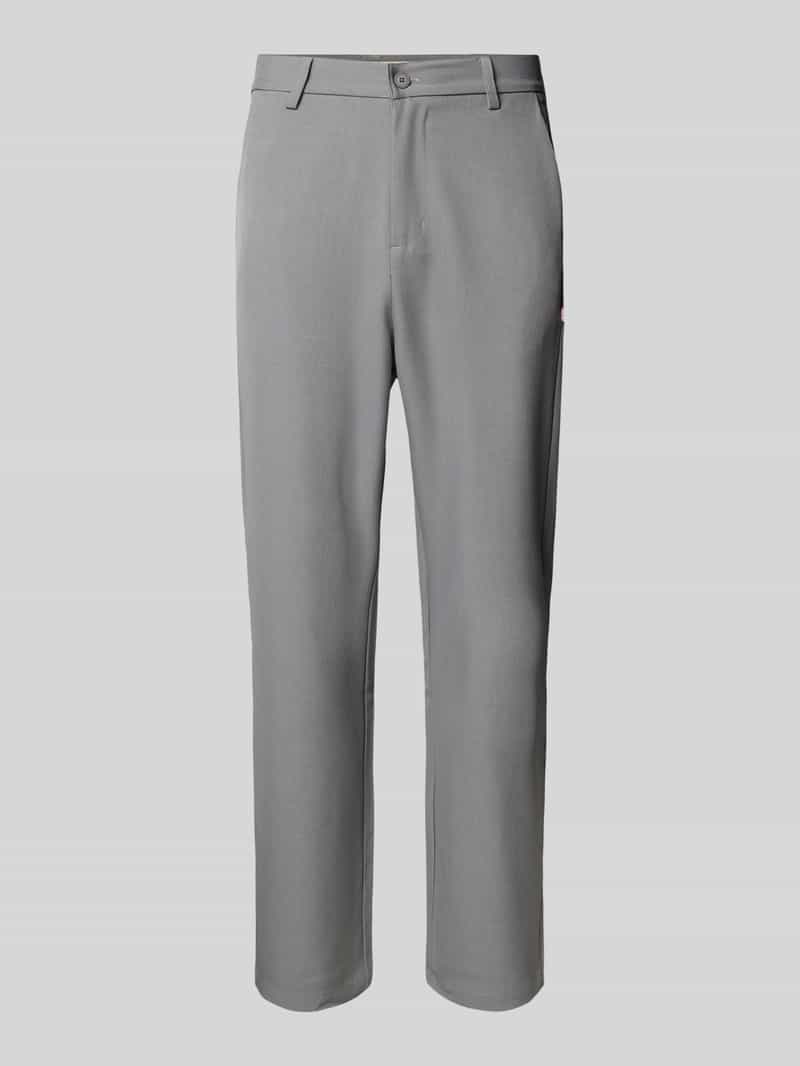 ANOTHER COTTON LAB Straight leg stoffen broek met labeldetail