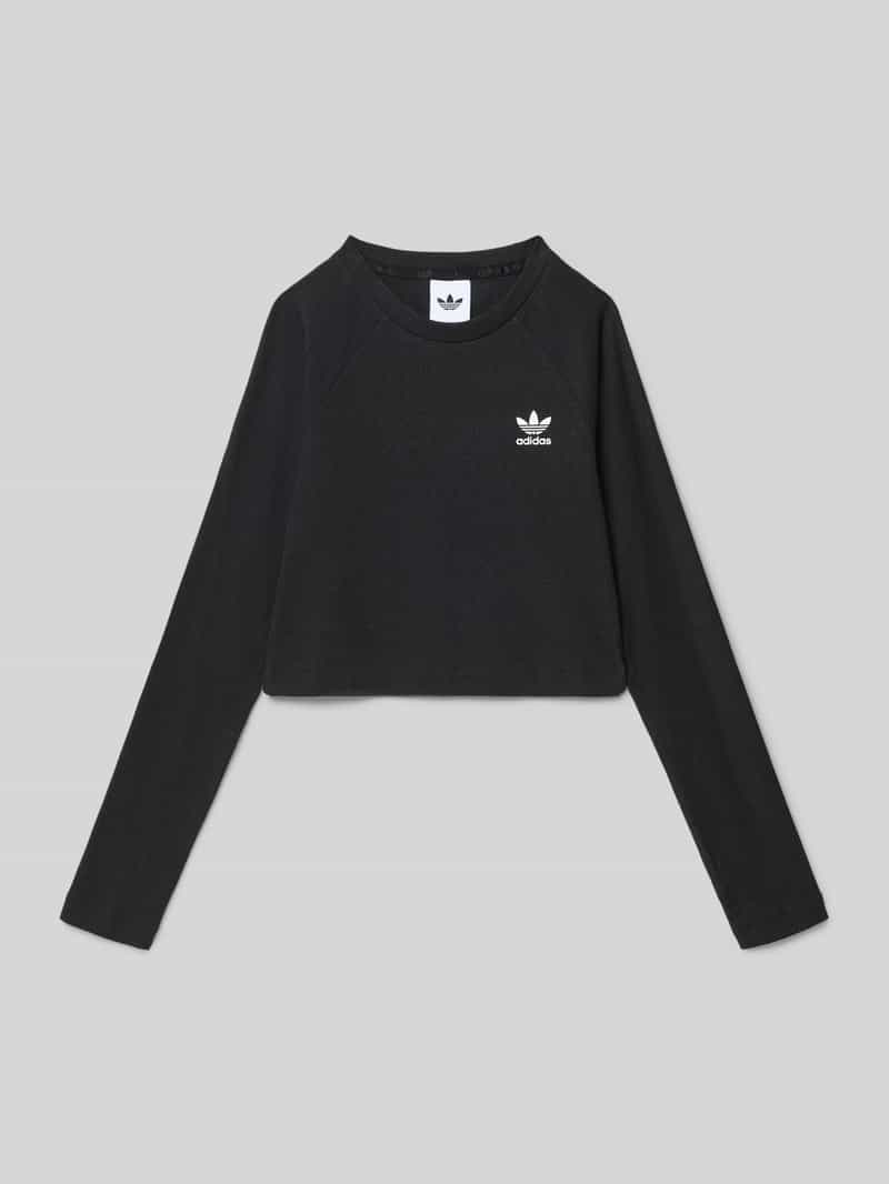 adidas Originals Shirt met lange mouwen en fijnrib