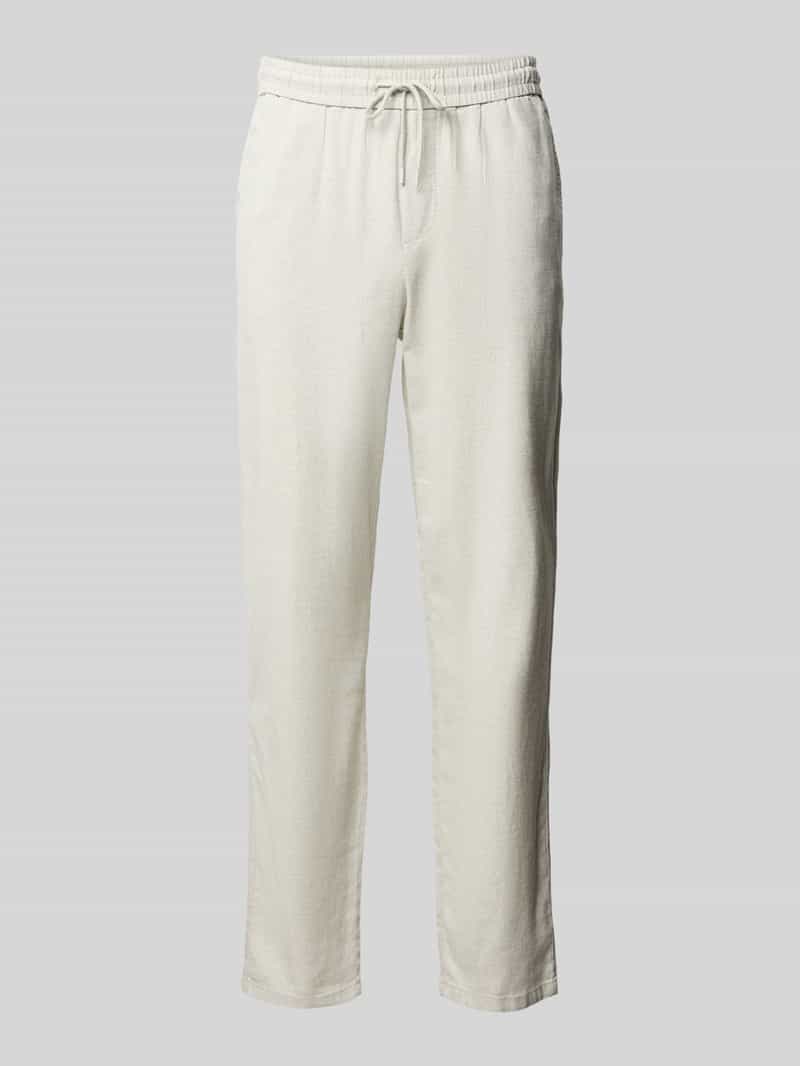 Only & Sons Loose fit linnen broek met structuurmotief model 'SINUS'
