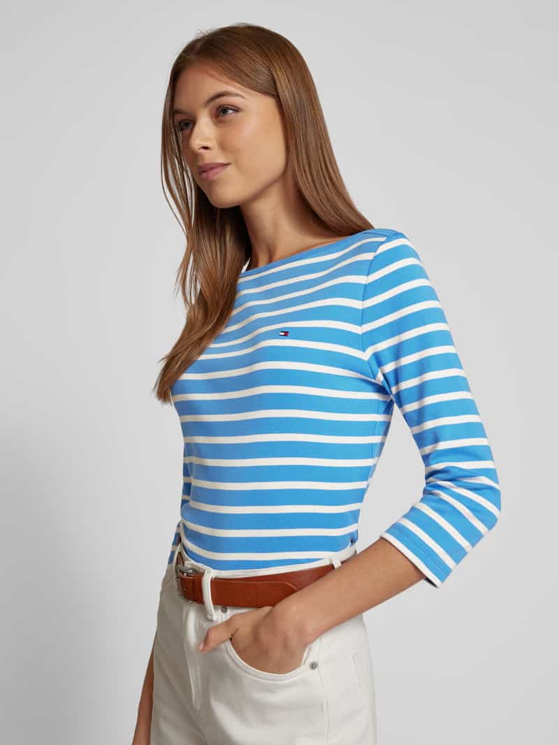 Tommy Hilfiger slim fit shirt met 3 4-mouwen