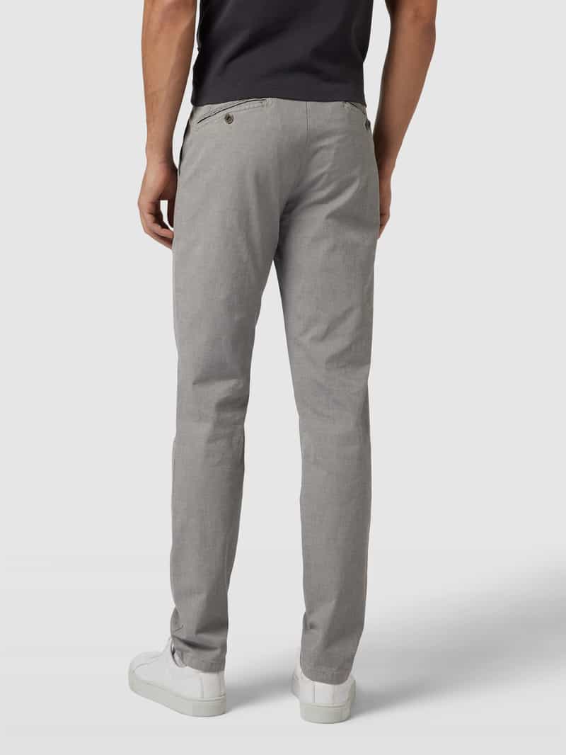 Slim fit chino met labeldetail, model 'LUPUS' Mmx