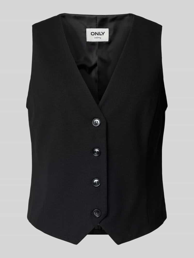 Only Slim fit gilet van piqué model 'CHRISTINA'