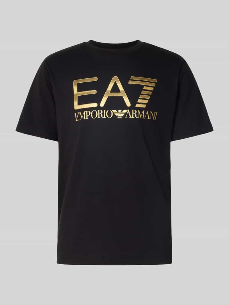 EA7 Emporio Armani T-shirt met logo en ronde hals