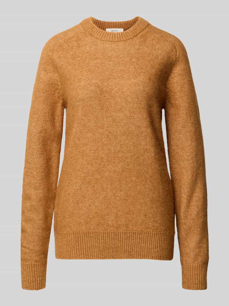 Selected Homme Regular fit gebreide pullover met mix van alpaca en wol model 'RAI'