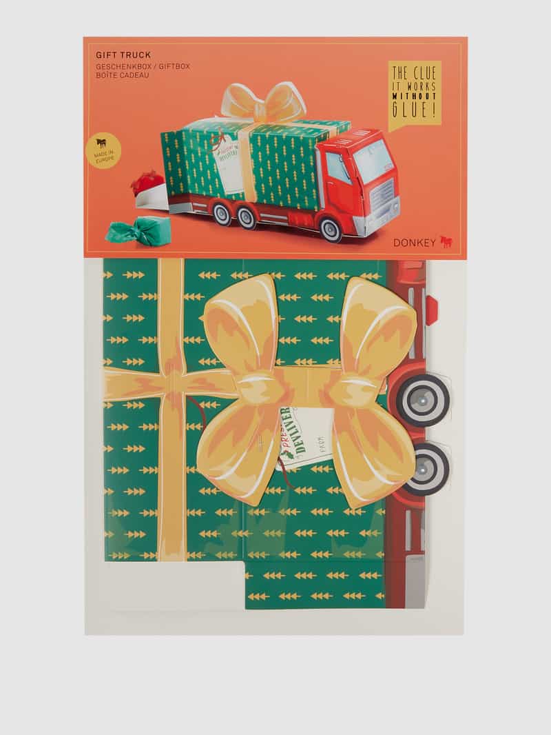 Uniseks geschenkdoos met kerstpatronen Donkey