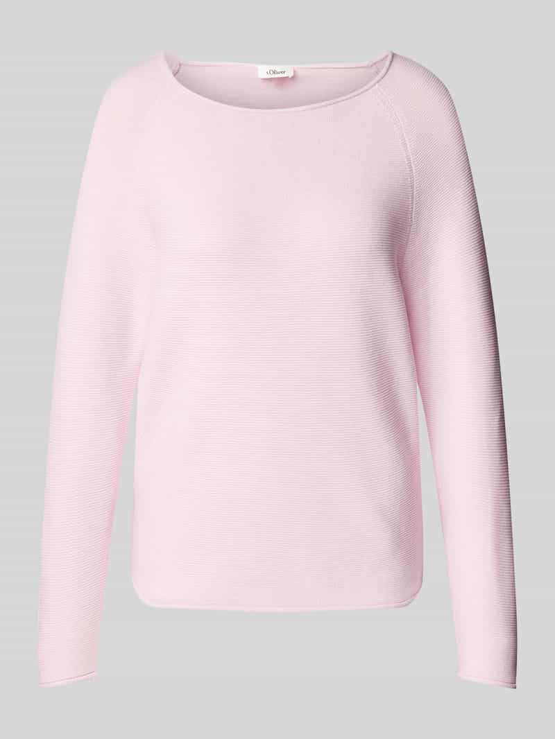 s.Oliver RED LABEL Regular fit gebreide pullover van katoenmix met raglanmouwen
