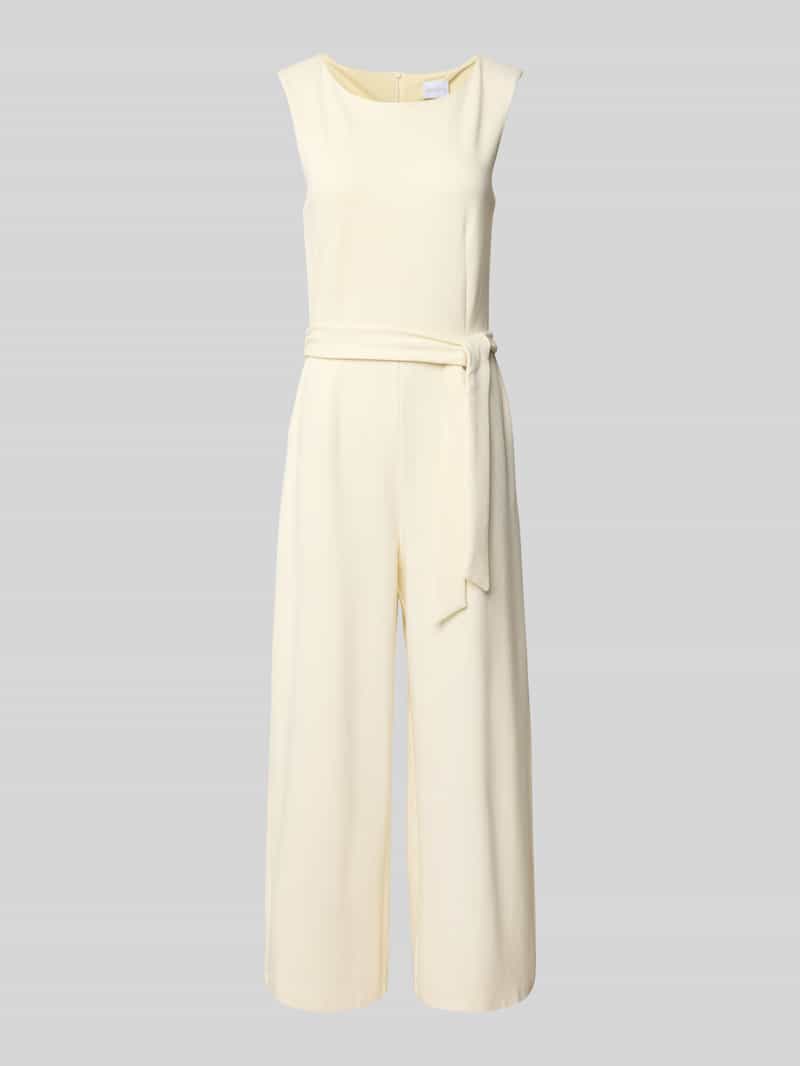 Jake*s Collection Jumpsuit met strikceintuur en ronde hals