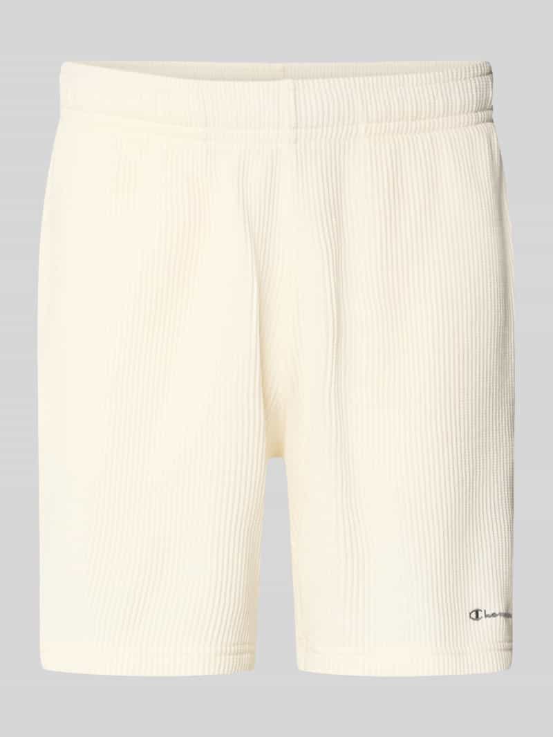 Korte broek met structuurpatroon en elastische band