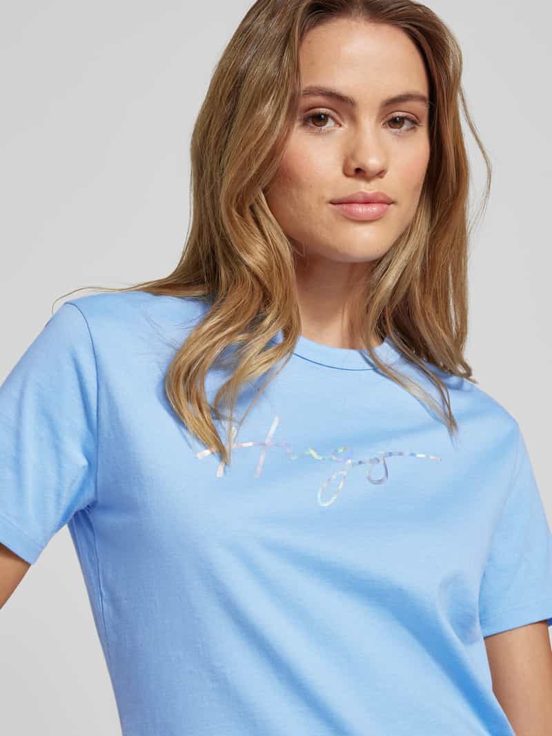 HUGO T-shirt met labelprint model 'Damacia'