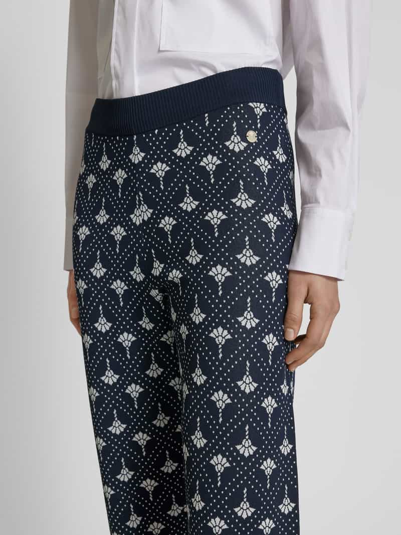 Joop! Straight leg stoffen broek met elastische band model 'Kinza'
