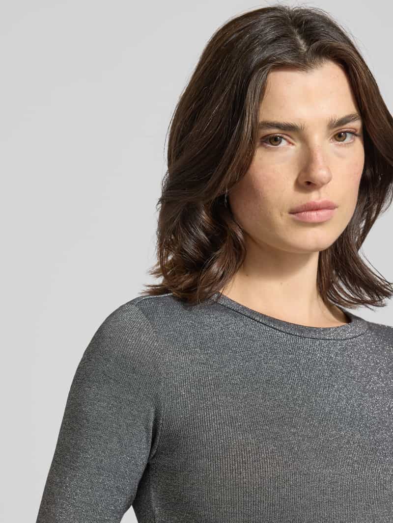 Vila Slim fit shirt met lange mouwen van viscosemix model 'Eleinas'