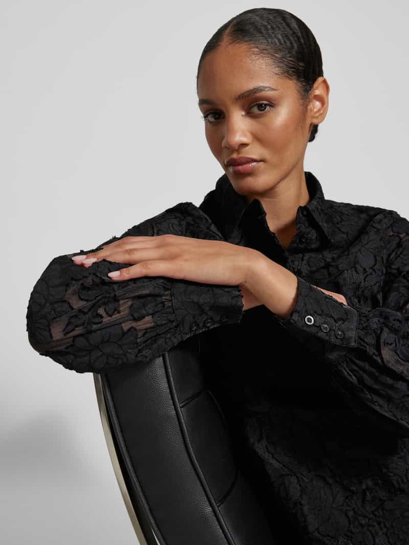 Jake*s Collection Knielange jurk met etskanteffect