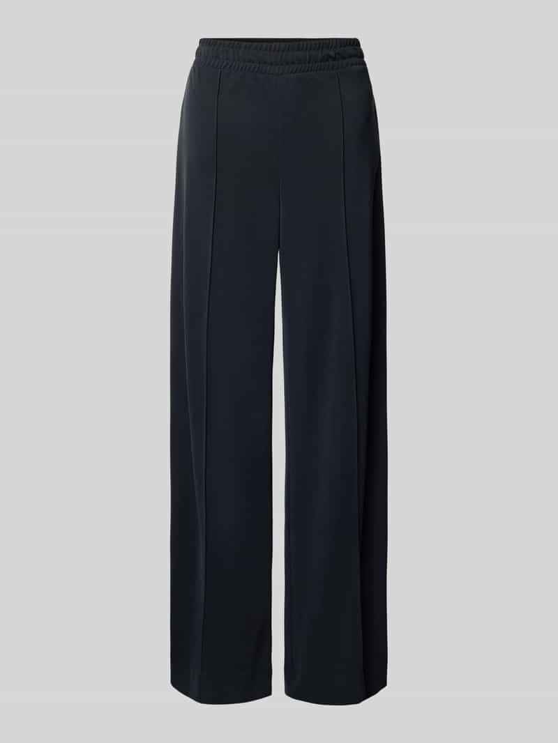 Esprit Wide leg stoffen broek met vaste persplooien