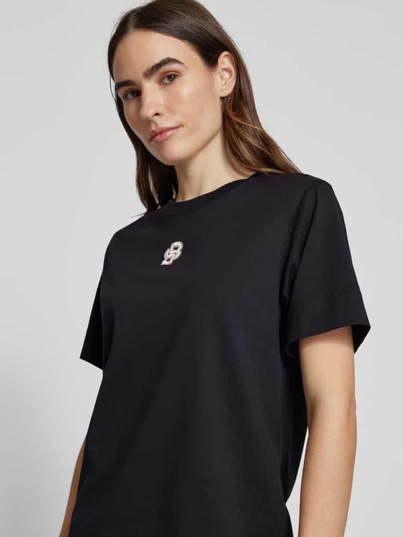 Boss T-shirt met logostitching model 'Elpha'