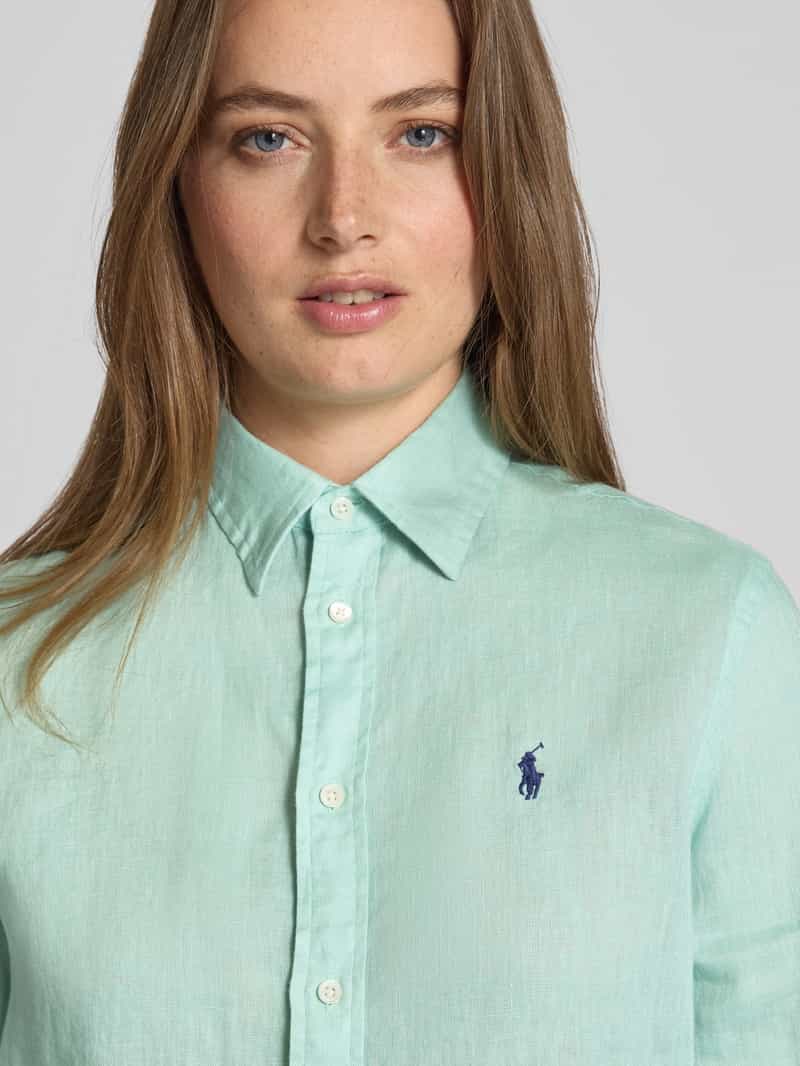 Polo Ralph Lauren Linnen blouse met labelstitching