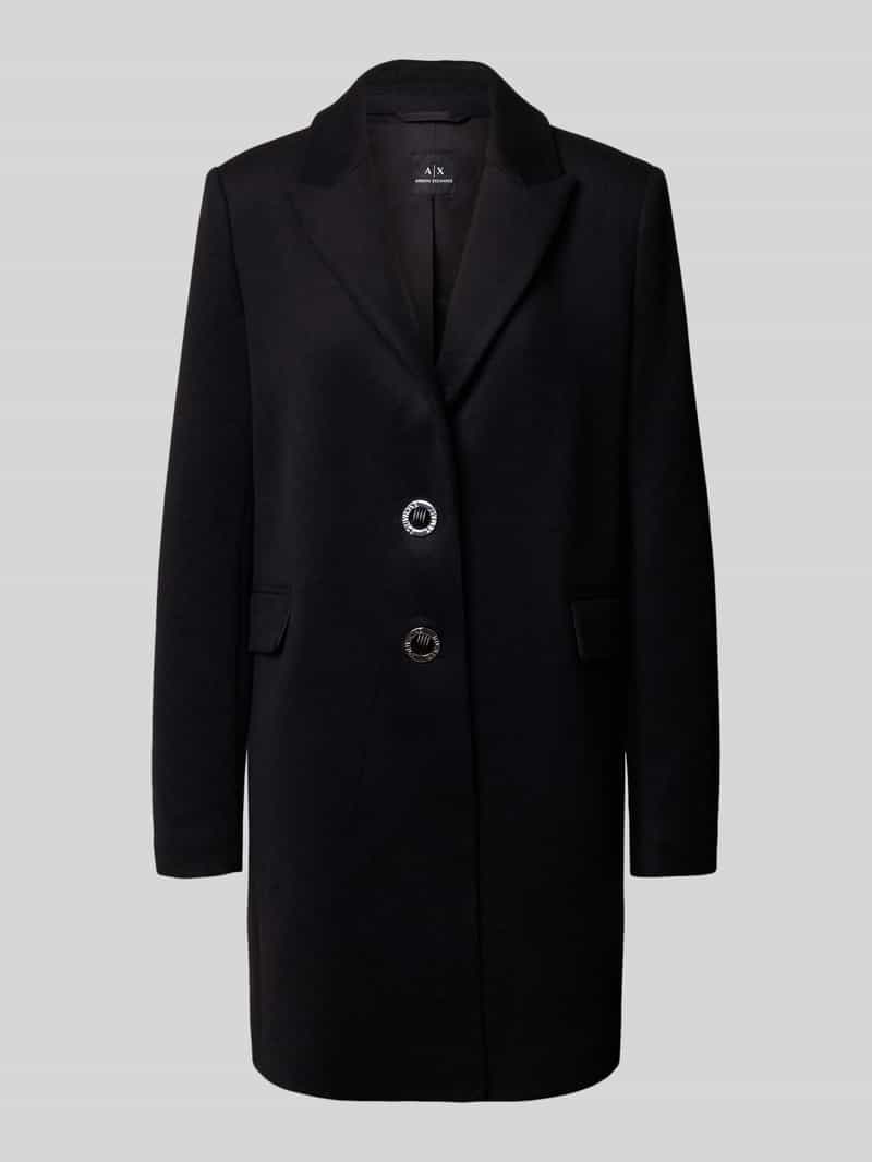 Armani Exchange Wollen jas met reverskraag