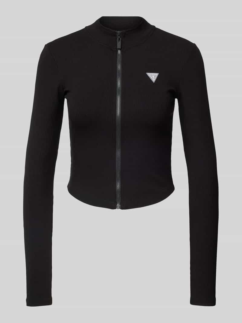Guess Activewear Shirt met lange mouwen en deelbare ritssluiting model 'CROCUS'
