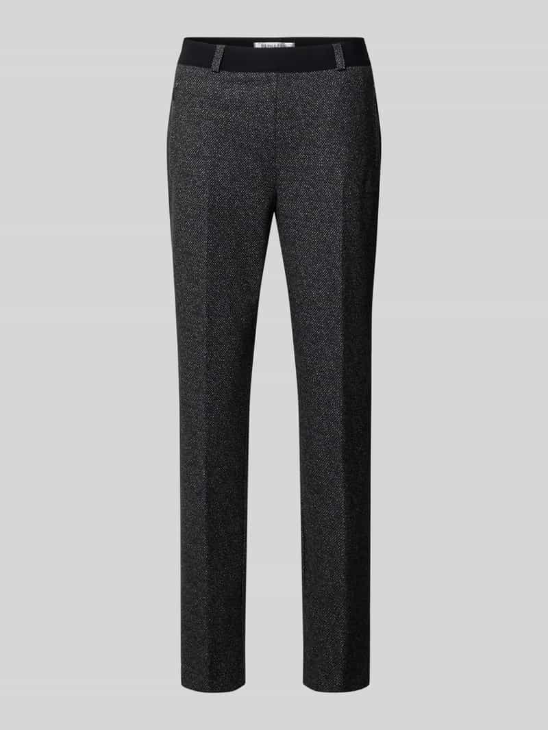 Raphaela By Brax Slim fit stoffen broek met persplooien model 'Lilyth'