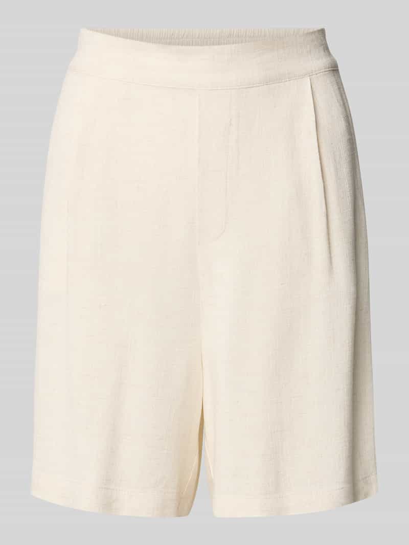 Jake*s Casual Korte broek van een mix van viscose en linnen met elastische band
