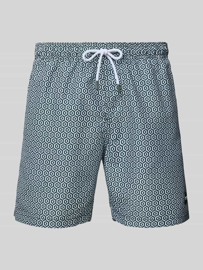 Shiwi Regular fit zwembroek met labelpatch model 'Mike'