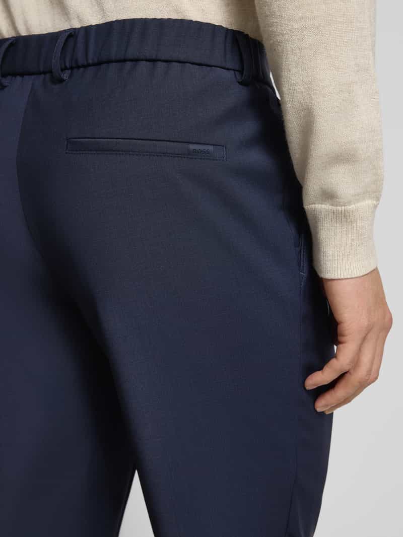 Boss Slim fit pantalon van scheerwolmix model 'GENIUS'