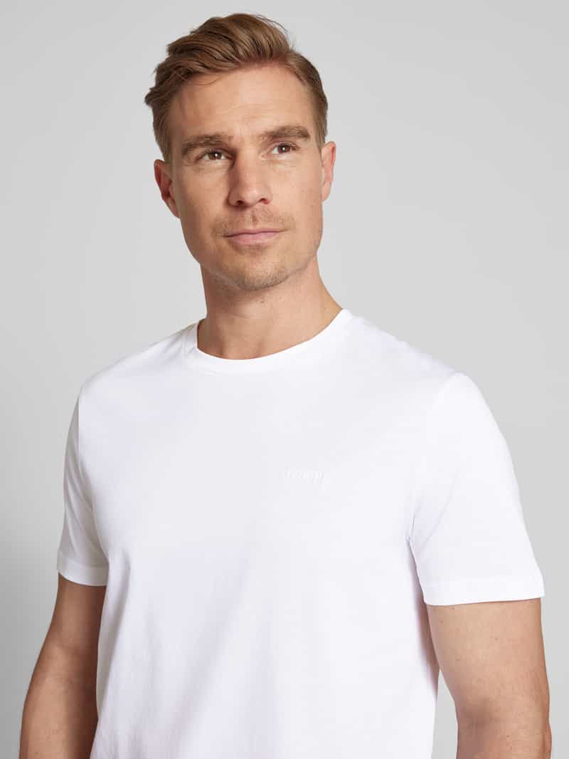 JOOP! Collection T-shirt met geribde ronde hals model 'Cosmo'