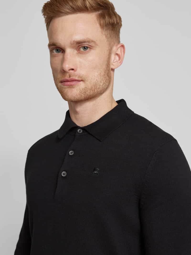 Lerros Gebreide pullover met labelstitching