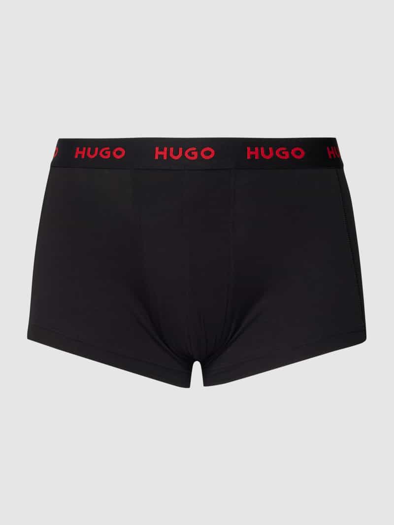 HUGO Boxershort met labeldetails in een set van 3 stuks
