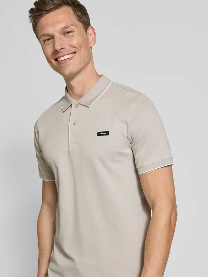 CK Calvin Klein Poloshirt met labeldetail