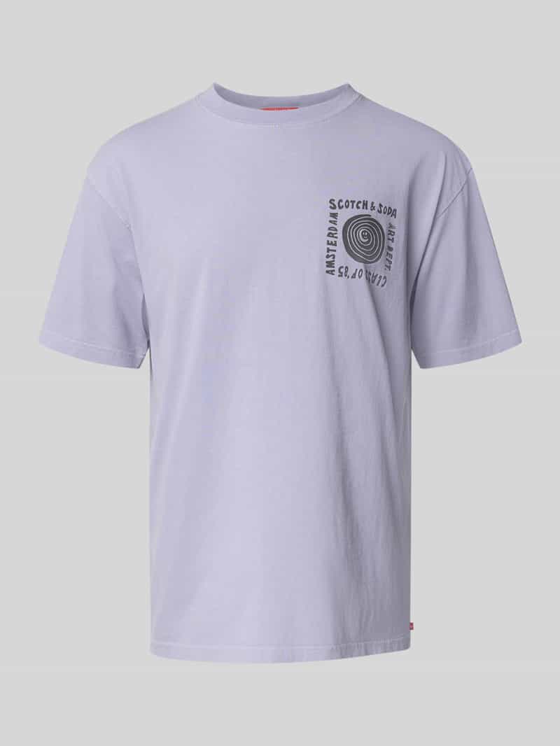 Scotch & Soda Relaxed fit T-shirt van puur katoen met logoprint