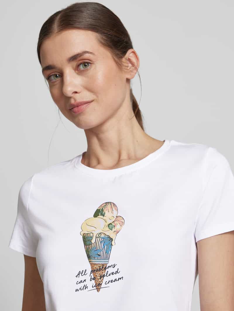 Zero T-shirt met motiefprint
