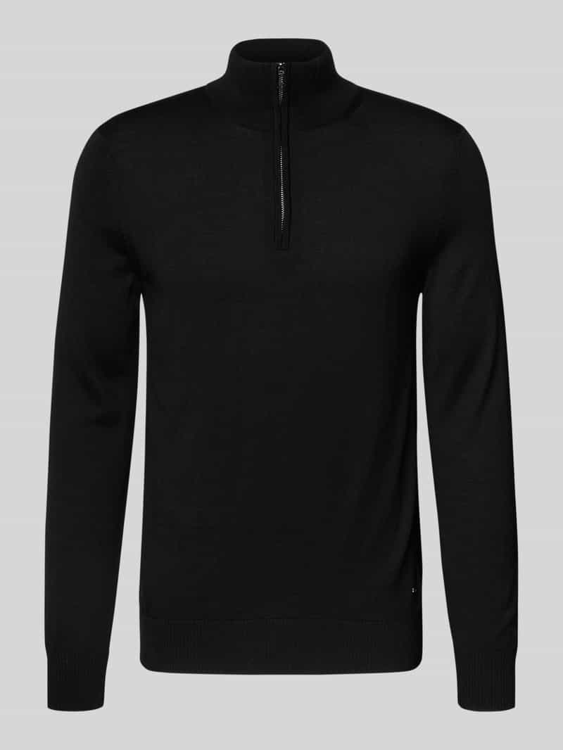 JOOP! Collection Gebreide pullover van scheerwol met opstaande kraag model 'Dario'