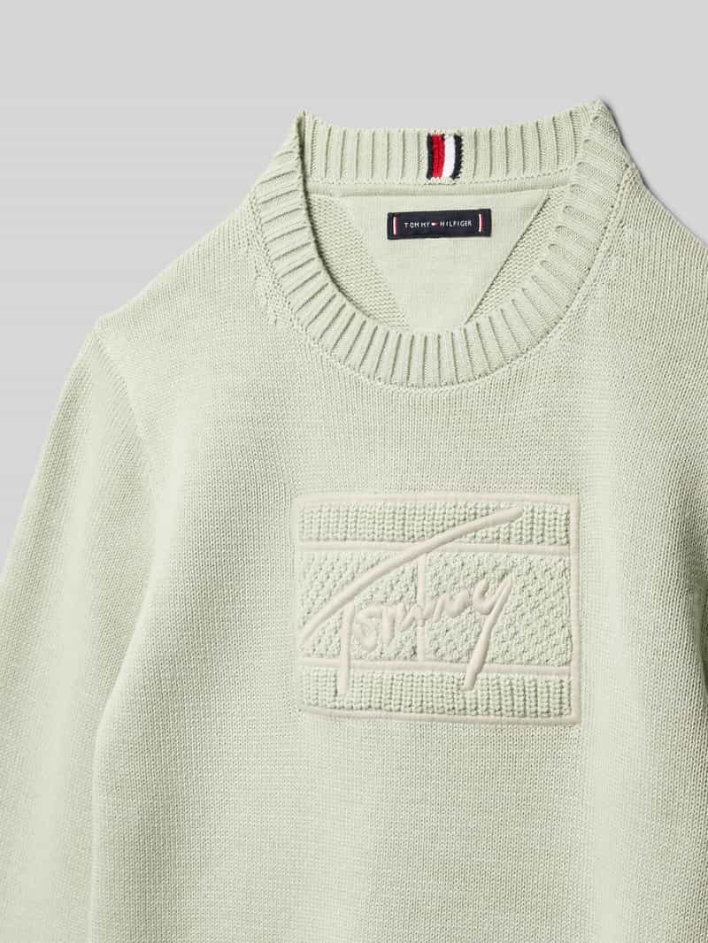 Tommy Hilfiger Teens Regular fit gebreide pullover van puur katoen model 'TOMMY'