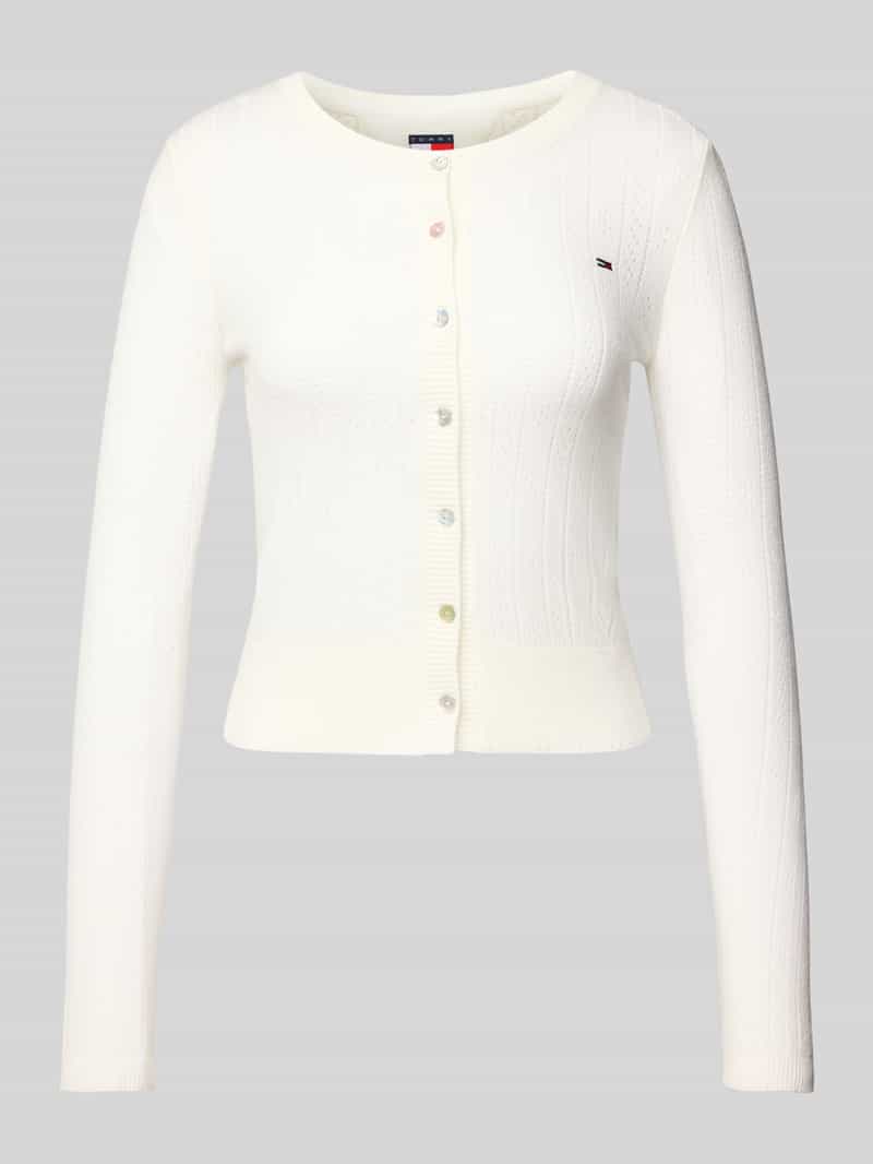 Tommy Jeans Slim fit cardigan van pointelle