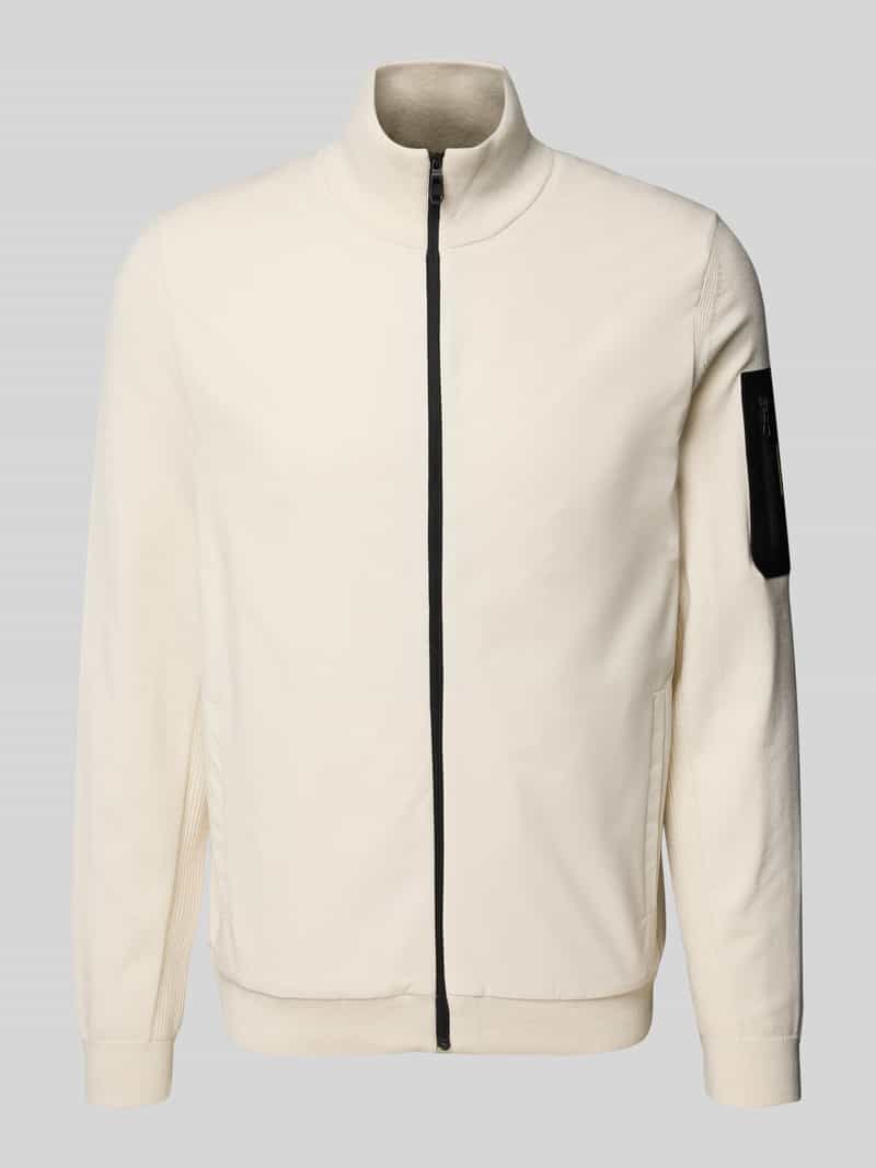 BOSS Green Regular fit functioneel thermojack met scheerwol model 'MOMENTUM'