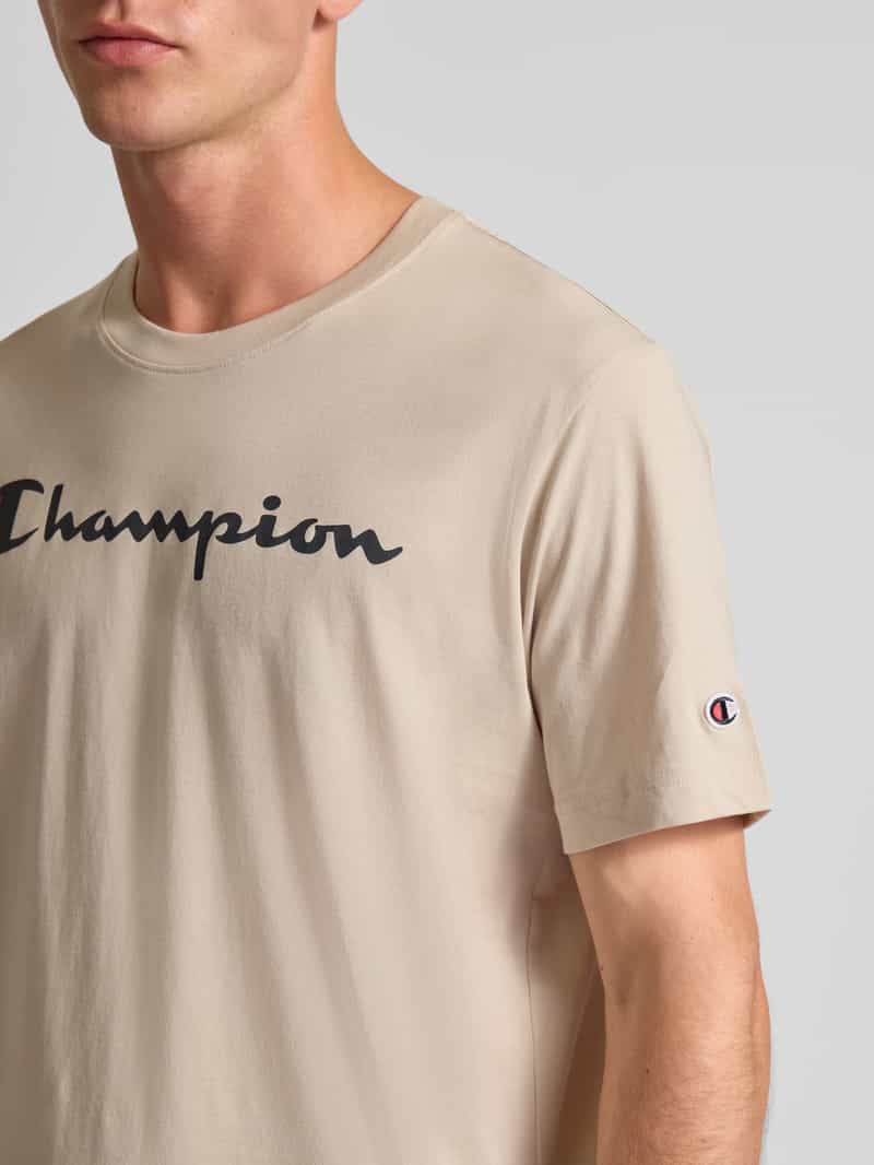 Champion T-shirt met logo en ronde hals