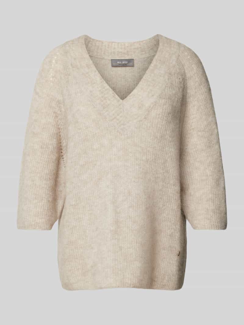 MOS MOSH Gebreide pullover met 3 4-mouwen model 'TACI'