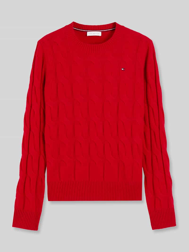 Tommy Hilfiger Regular fit pullover van pure wol
